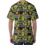 Ethnic Bird Of Paradise Pattern Print Men's Velvet T-Shirt