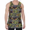 Ethnic Bird Of Paradise Pattern Print Men's Velvet Tank Top