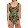 Ethnic Bird Of Paradise Pattern Print One Piece Swimsuit