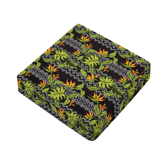 Ethnic Bird Of Paradise Pattern Print Outdoor Seat Cushion Cover