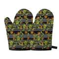 Ethnic Bird Of Paradise Pattern Print Oven Mitts