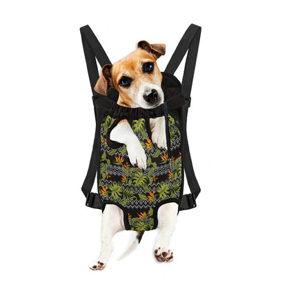 Ethnic Bird Of Paradise Pattern Print Pet Carrier Backpack