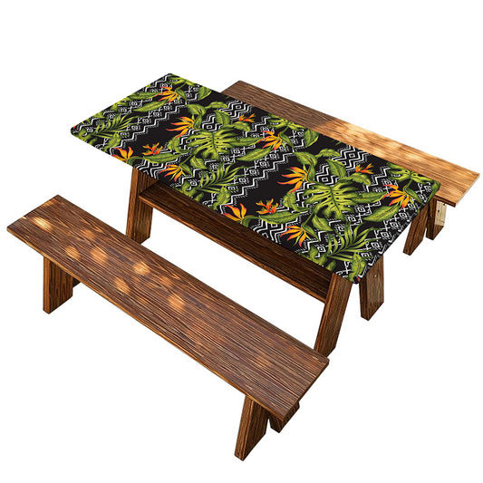 Ethnic Bird Of Paradise Pattern Print Picnic Table Cover