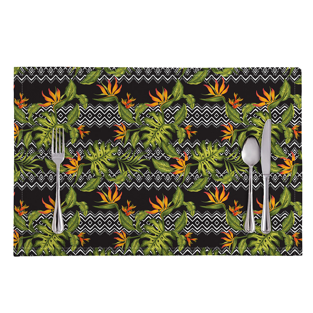 Ethnic Bird Of Paradise Pattern Print Placemat