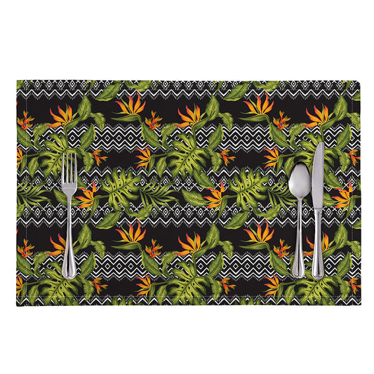 Ethnic Bird Of Paradise Pattern Print Placemat