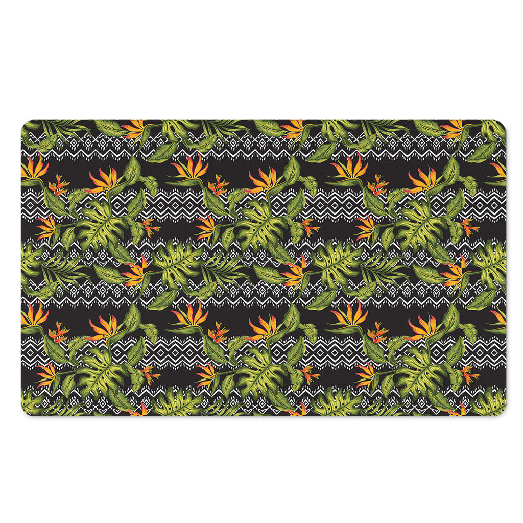 Ethnic Bird Of Paradise Pattern Print Polyester Doormat