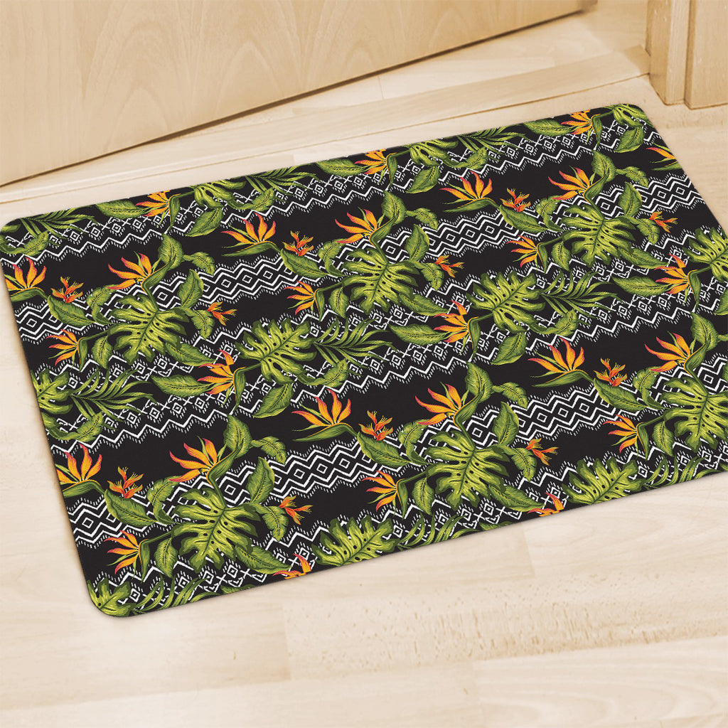 Ethnic Bird Of Paradise Pattern Print Polyester Doormat