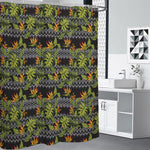 Ethnic Bird Of Paradise Pattern Print Premium Shower Curtain