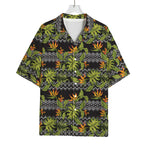 Ethnic Bird Of Paradise Pattern Print Rayon Hawaiian Shirt