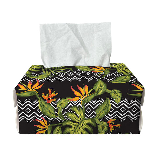 Ethnic Bird Of Paradise Pattern Print Rectangle Tissue Box Cover