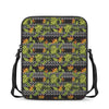 Ethnic Bird Of Paradise Pattern Print Rectangular Crossbody Bag