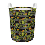 Ethnic Bird Of Paradise Pattern Print Round Laundry Basket