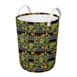 Ethnic Bird Of Paradise Pattern Print Round Laundry Basket
