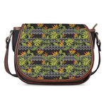 Ethnic Bird Of Paradise Pattern Print Saddle Bag