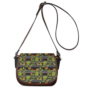 Ethnic Bird Of Paradise Pattern Print Saddle Bag