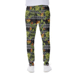 Ethnic Bird Of Paradise Pattern Print Scuba Joggers