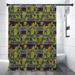 Ethnic Bird Of Paradise Pattern Print Shower Curtain