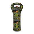Ethnic Bird Of Paradise Pattern Print Single Neoprene Wine Tote