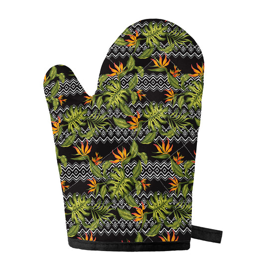 Ethnic Bird Of Paradise Pattern Print Single Oven Mitt