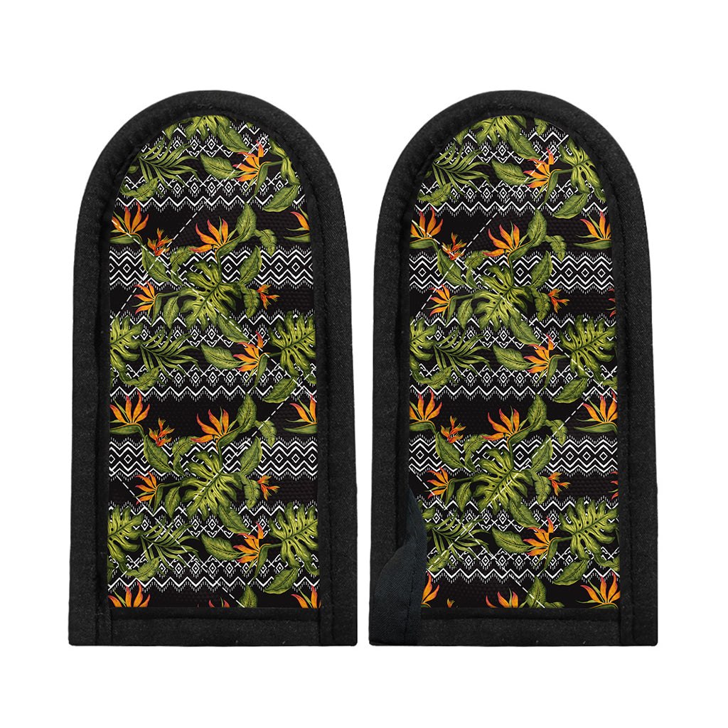 Ethnic Bird Of Paradise Pattern Print Skillet Handle Cover