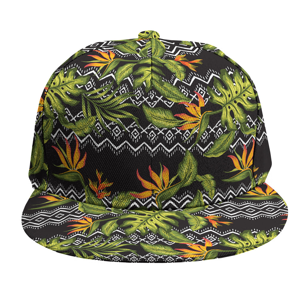 Ethnic Bird Of Paradise Pattern Print Snapback Cap