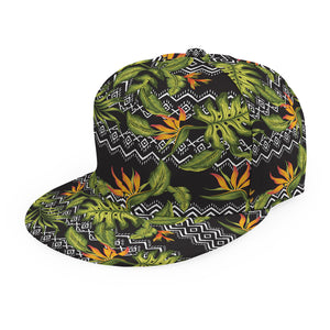 Ethnic Bird Of Paradise Pattern Print Snapback Cap