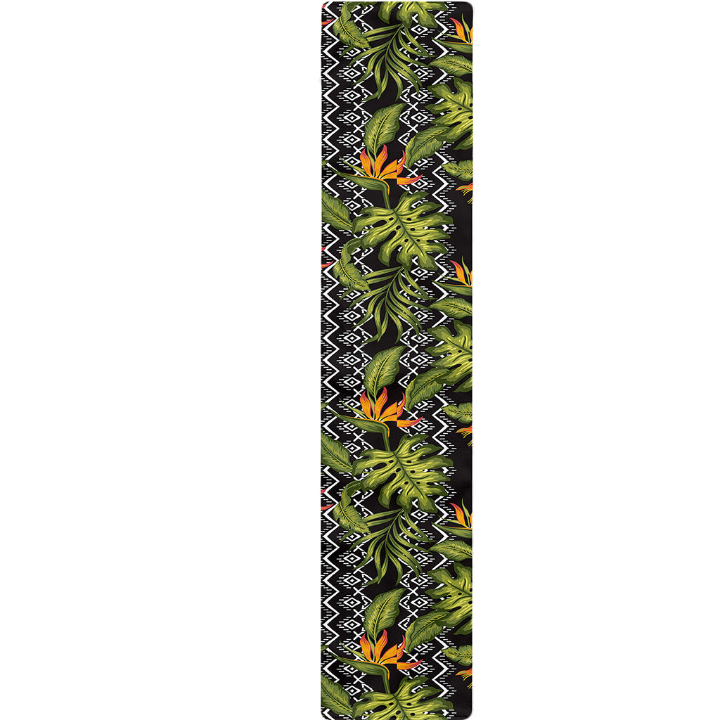 Ethnic Bird Of Paradise Pattern Print Table Runner
