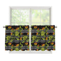 Ethnic Bird Of Paradise Pattern Print Tier Curtains