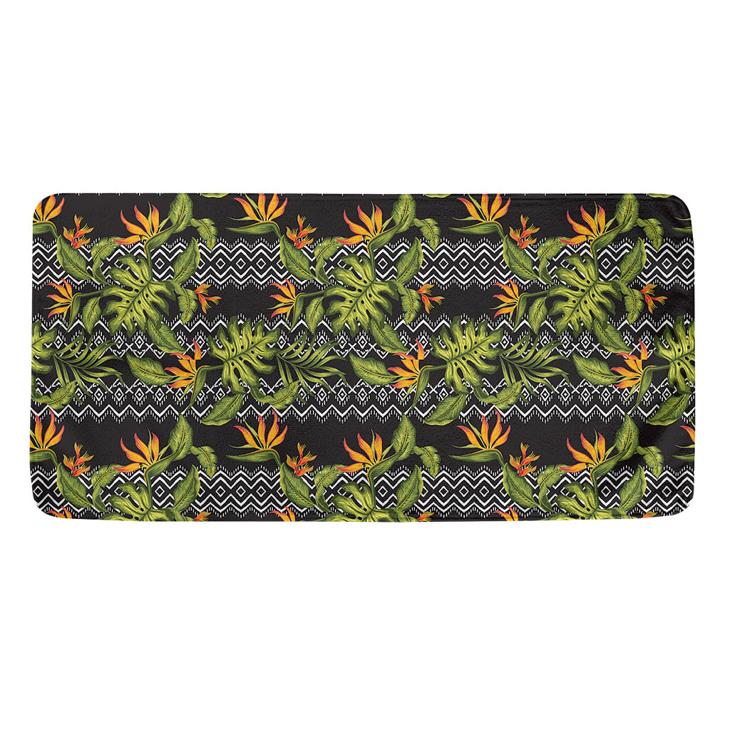 Ethnic Bird Of Paradise Pattern Print Towel