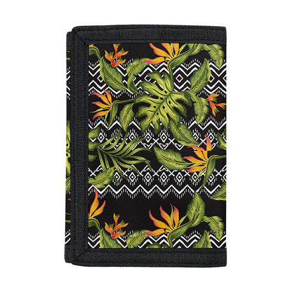Ethnic Bird Of Paradise Pattern Print Trifold Wallet
