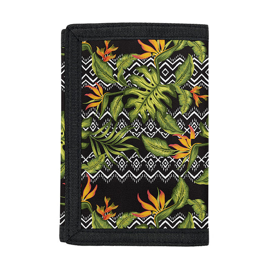 Ethnic Bird Of Paradise Pattern Print Trifold Wallet