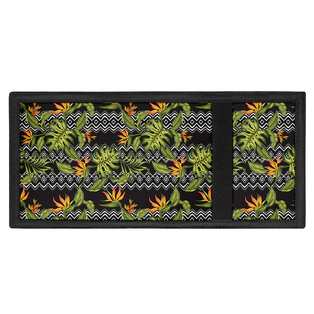 Ethnic Bird Of Paradise Pattern Print Trifold Wallet