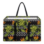 Ethnic Bird Of Paradise Pattern Print Utility Tote Bag