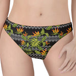 Ethnic Bird Of Paradise Pattern Print Women's Thong