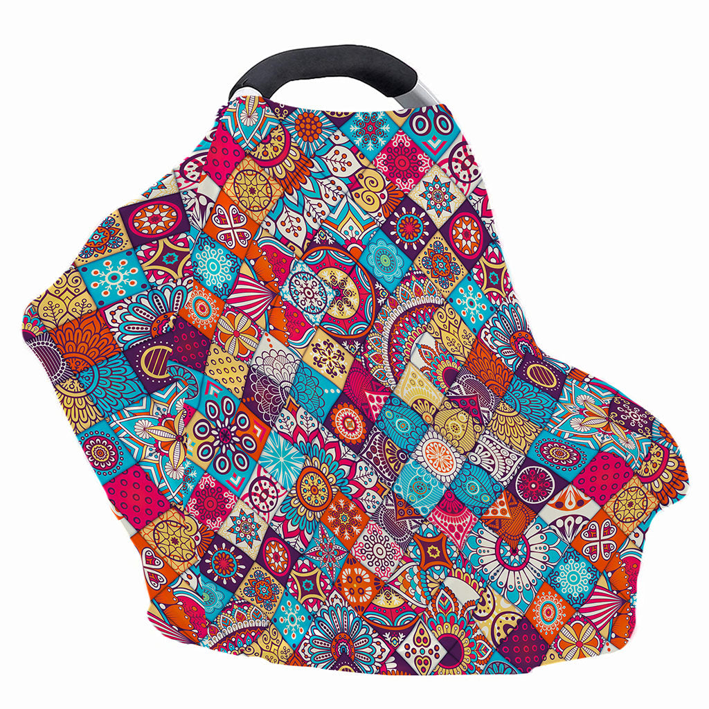 Ethnic Bohemian Mandala Pattern Print Baby Seat Cover