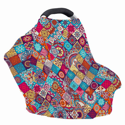 Ethnic Bohemian Mandala Pattern Print Baby Seat Cover