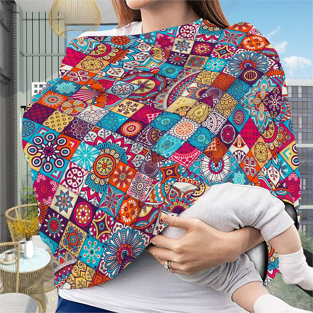 Ethnic Bohemian Mandala Pattern Print Baby Seat Cover