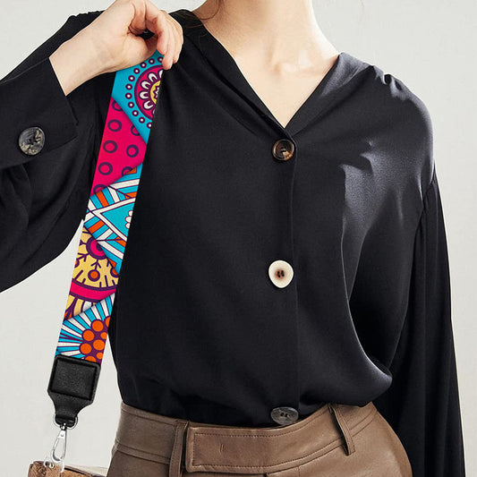 Ethnic Bohemian Mandala Pattern Print Bag Strap