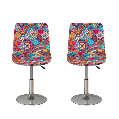 Ethnic Bohemian Mandala Pattern Print Bar Stool Covers