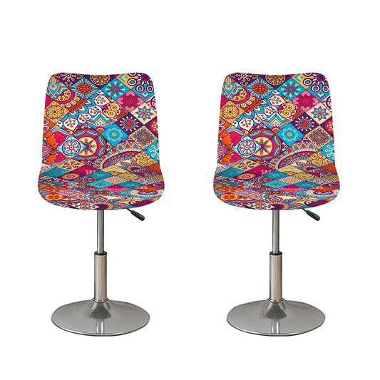 Ethnic Bohemian Mandala Pattern Print Bar Stool Covers