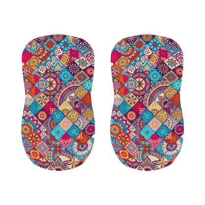 Ethnic Bohemian Mandala Pattern Print Bar Stool Covers