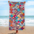Ethnic Bohemian Mandala Pattern Print Beach Towel