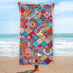 Ethnic Bohemian Mandala Pattern Print Beach Towel