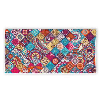 Ethnic Bohemian Mandala Pattern Print Beach Towel