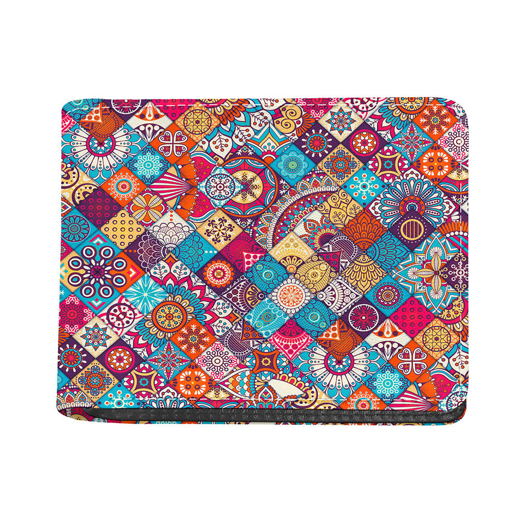 Ethnic Bohemian Mandala Pattern Print Bifold Wallet