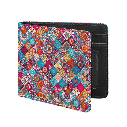 Ethnic Bohemian Mandala Pattern Print Bifold Wallet