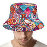 Ethnic Bohemian Mandala Pattern Print Bucket Hat