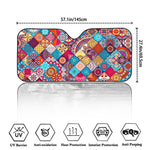 Ethnic Bohemian Mandala Pattern Print Car Windshield Sun Shade