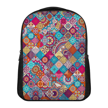 Ethnic Bohemian Mandala Pattern Print Casual Backpack