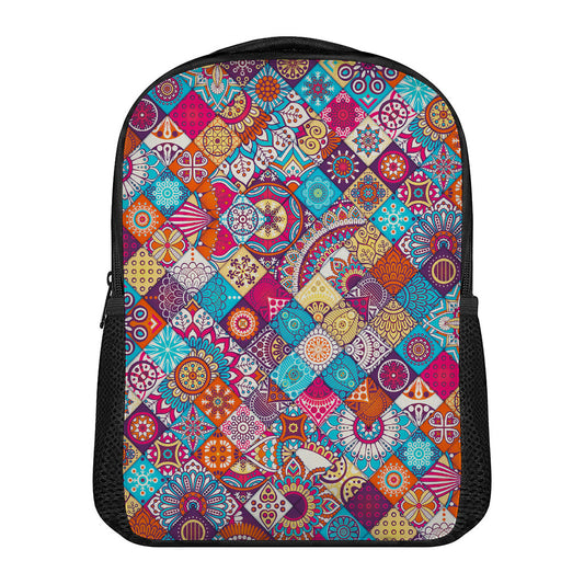 Ethnic Bohemian Mandala Pattern Print Casual Backpack